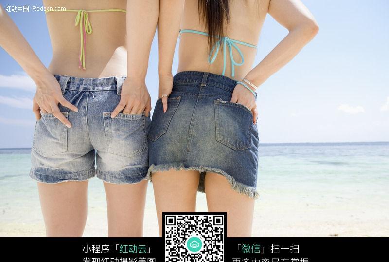 沙滩 比基尼<em>美女</em> <em>牛仔短裤</em>短裙<em>图片</em>(编号:1359