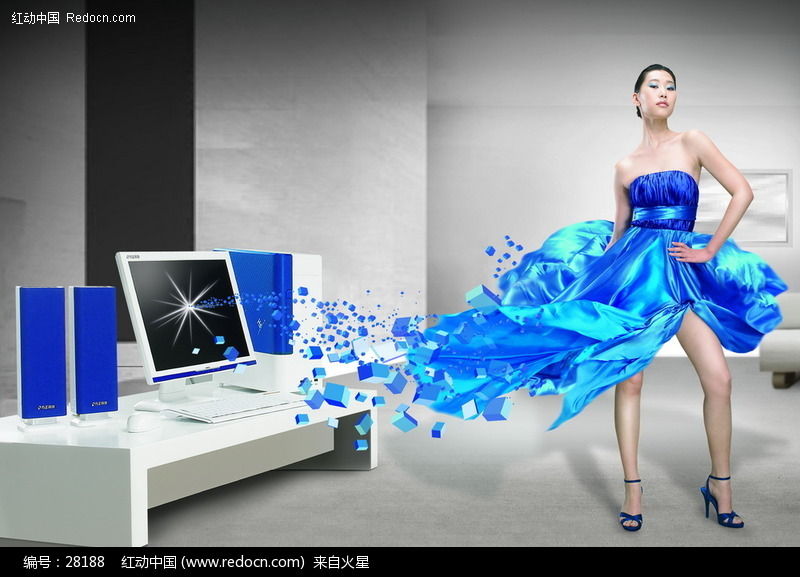 房地产美女 IT美女(编号:28188)_人物_PSD分层