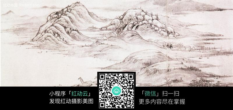 古代山水名画图片-书画文字-文化艺术-图片素材图片