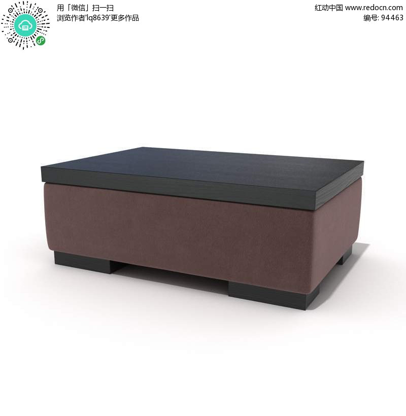 单人无靠背沙发-3D模型下载 3D模型素材库下载 3d模型免费下载(编号:94463)