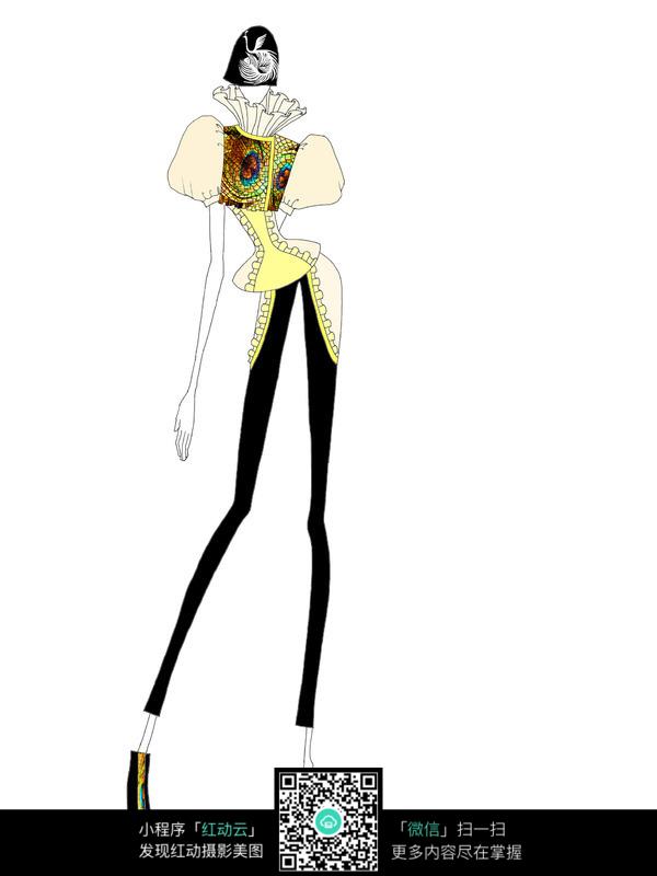 手绘服装效果图图片(编号:127641)_人物卡通_