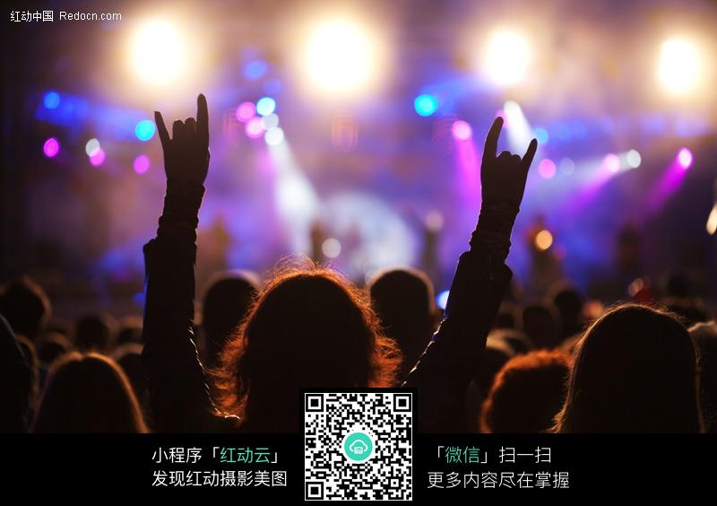 热情的挥舞双臂的演唱会观众图片(编号:31070