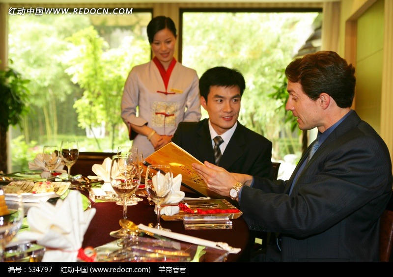 豪华商务酒店客人宴请图图片-人物图片素材|图