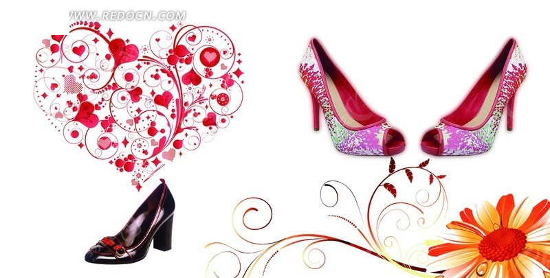 <em>女鞋</em>时尚宣传画册内页-PSD<em>广告设计</em>模板下载