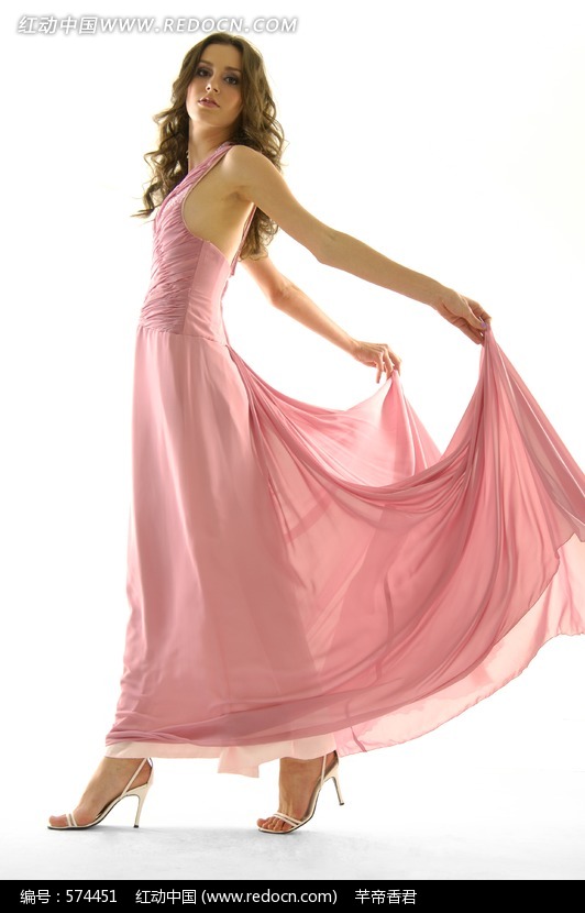 手拉裙摆的<em>长裙美女</em>图片(编号:574451)_女性女