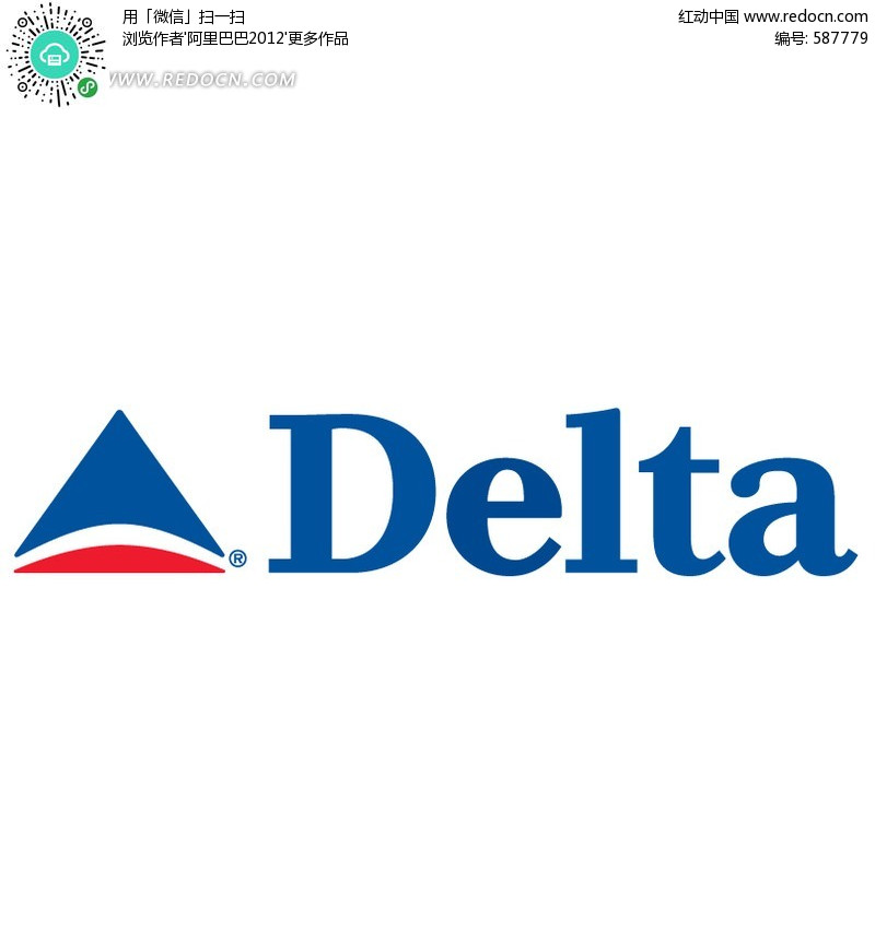 美国达美航空公司标志设计矢量素材-标志|LOG