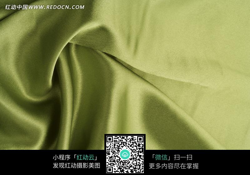 <em>绿色</em>布艺纹理褶皱特写<em>照片图片</em>-<em>生活</em>用品|日常
