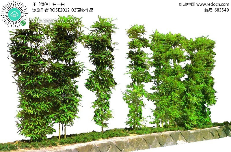 园林景观手绘立面树源文件__园林设计_环境设计_源三星招聘包装设计图片