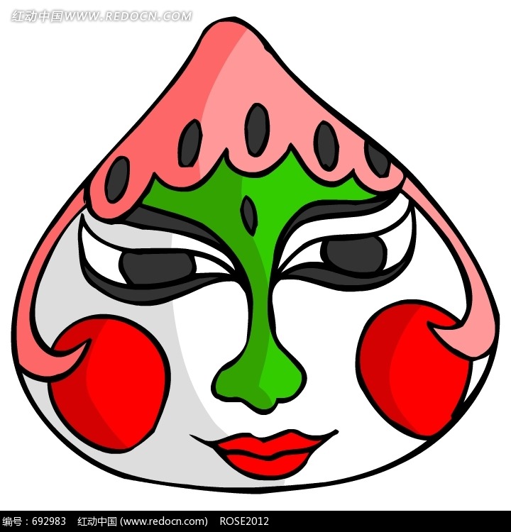 脸谱简笔画颜色_画画大全