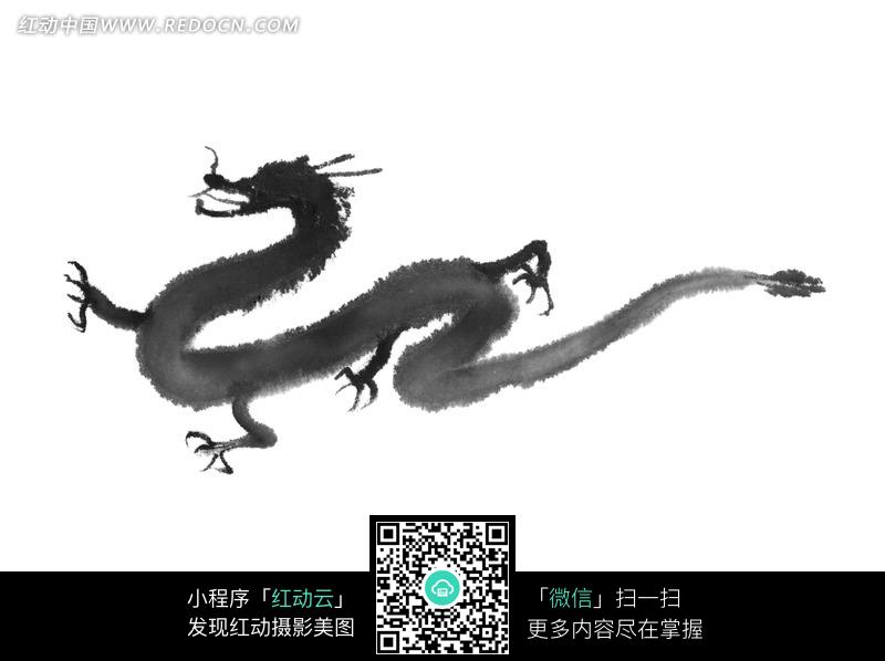 一张水墨画龙图片设计图片