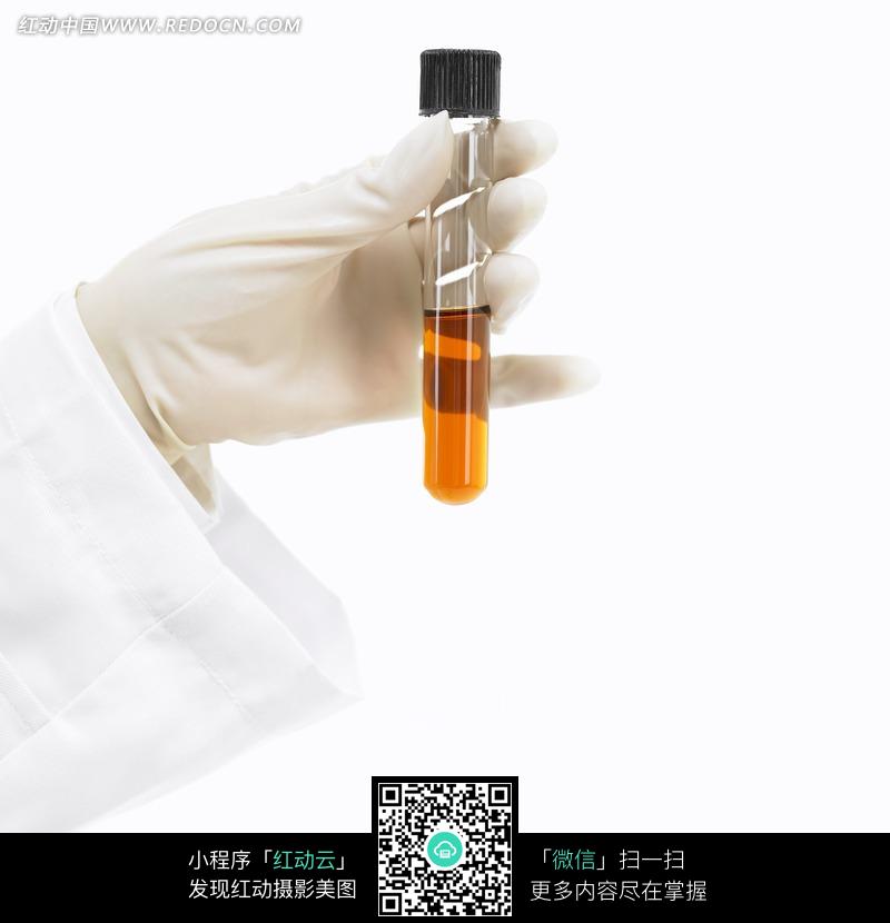 戴着手套拿着试管的手图片(编号:926277)_人体