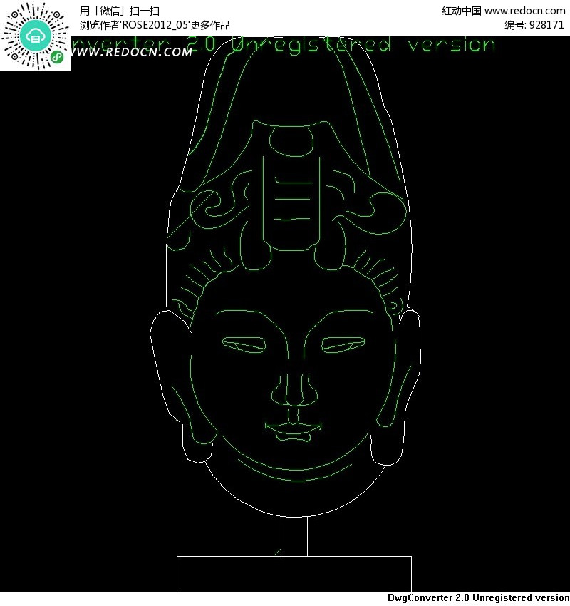 人像的正视图-CAD素材|素材库下载 CAD素材