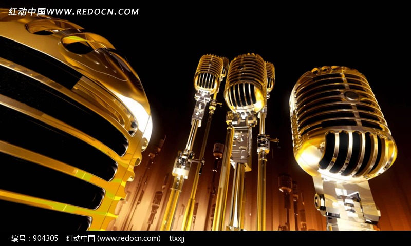 音乐话筒视频设计图片