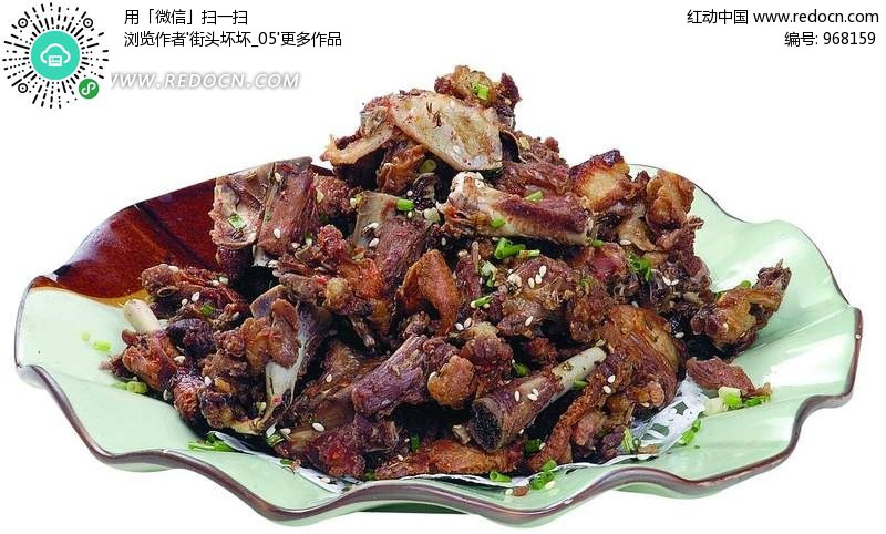 香辣排骨psd分层素材-传统美食 中华美食 PSD