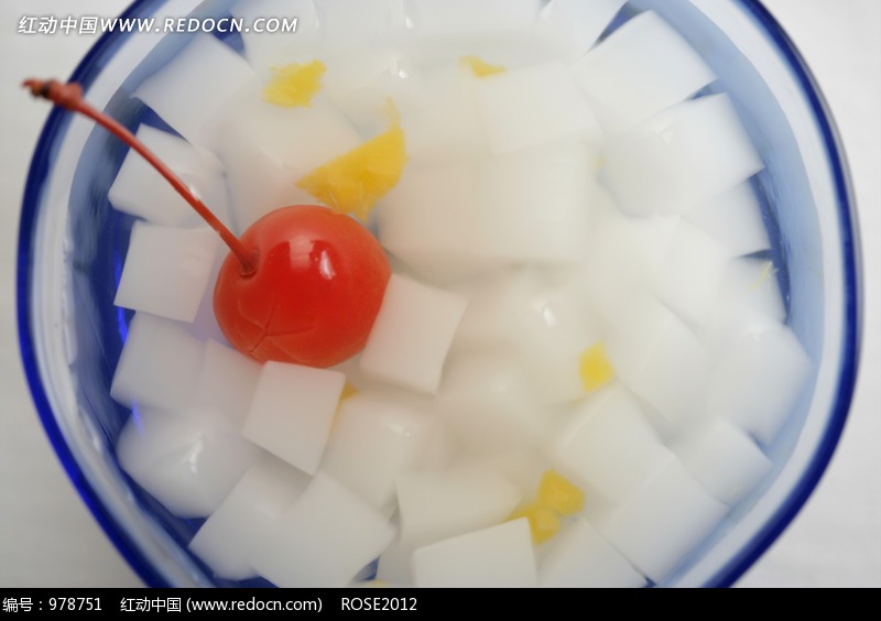 白色水果布丁特写图片(编号:978751)_中华美食_餐饮美食_图片素材