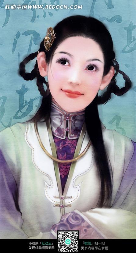 好看的手绘风格古装美女图片图片(编号:1032429)图片
