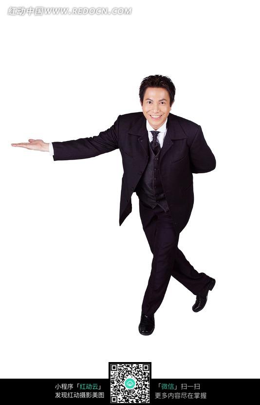 做有请手势的职业男性设计图片
