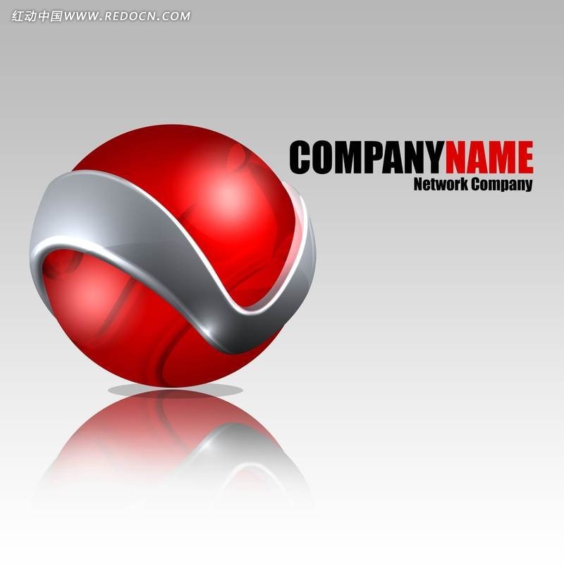 网络公司球形标识创意设计PSD素材设计下载