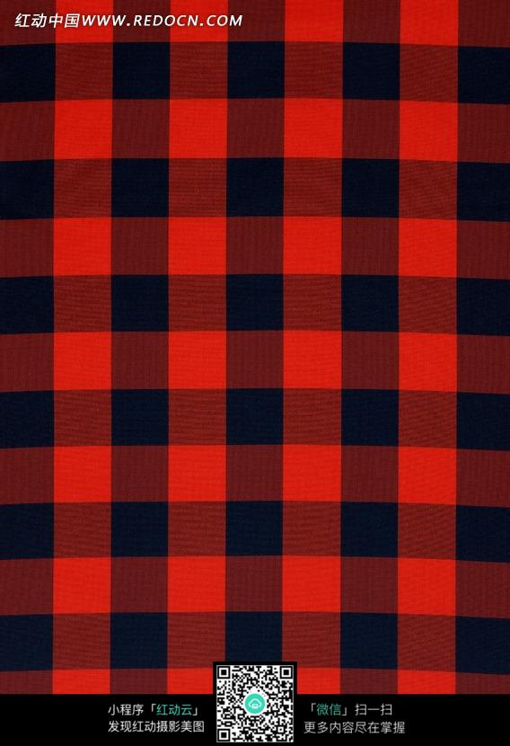 红色和深蓝色格子布纹图片(编号:1335121)