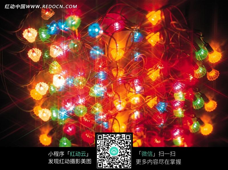 五光十色的装饰灯图片(编号:1387831)_底纹背
