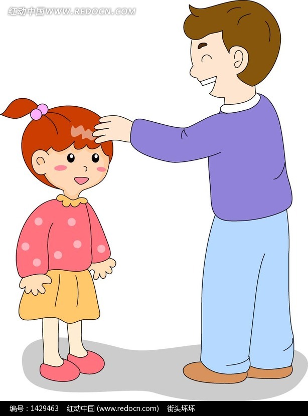 <em>摸</em>着<em>女孩头发</em>的<em>男人</em>矢量图(编号:1429463)_卡