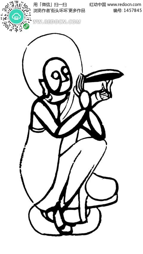 佛简笔画弥乐佛简笔画笑佛简笔画