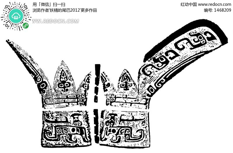 青铜器纹样-云雷纹矢量图(编号:1468209)_传统