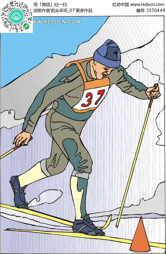 37号v作文运动员作文漫画矢量图(编号:157044漫画哪儿素材我的家在图片