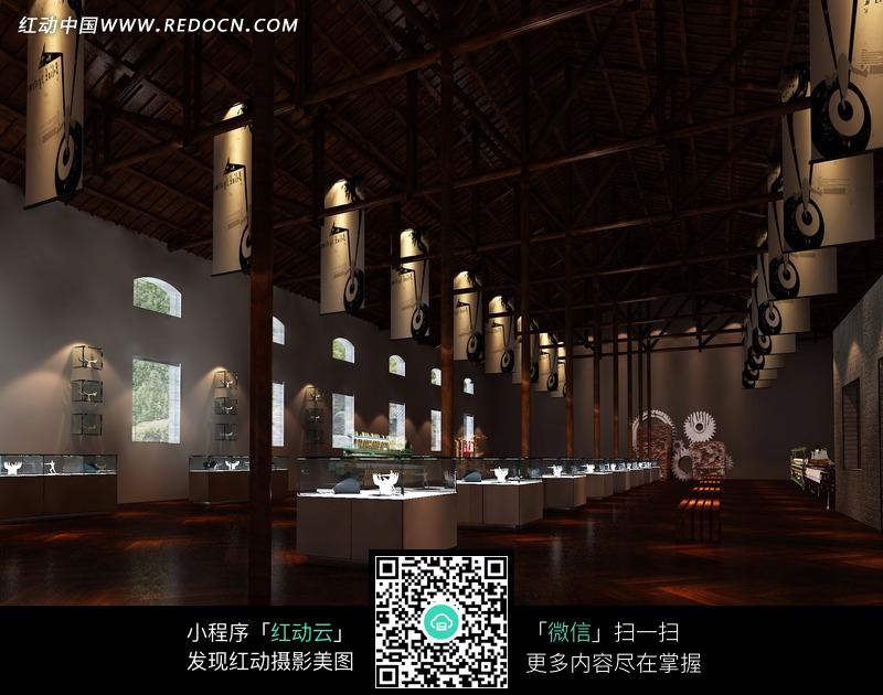 旧厂房改造的机械设备展厅图片(编号:1798492